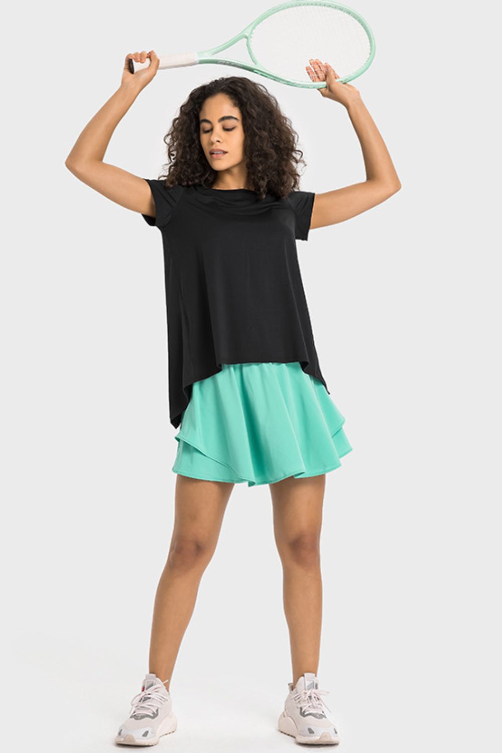 Tie Back Short Sleeve Sports Tee - Pacis and Pearls